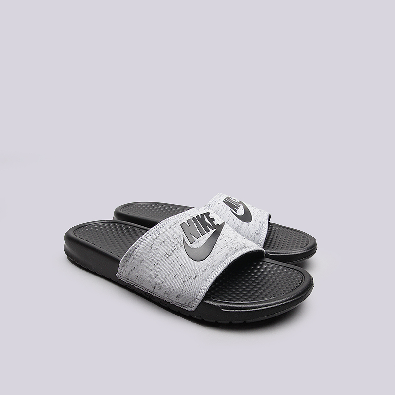  черные сланцы Nike Benassi JDI FLC QS 822020-001 - цена, описание, фото 2